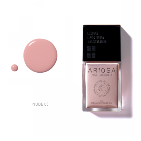 Ariosa nail lacquer -nude05 15ml - ultra opaque nail polish nude line