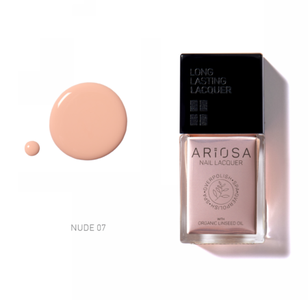 Ariosa nail lacquer - nude07 15ml - ultra opaque nail polish nude line