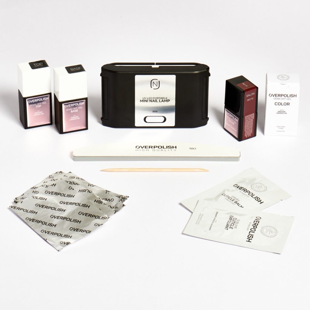 Overpolish kit necessary box innovation and technology - red10 (free lamp)