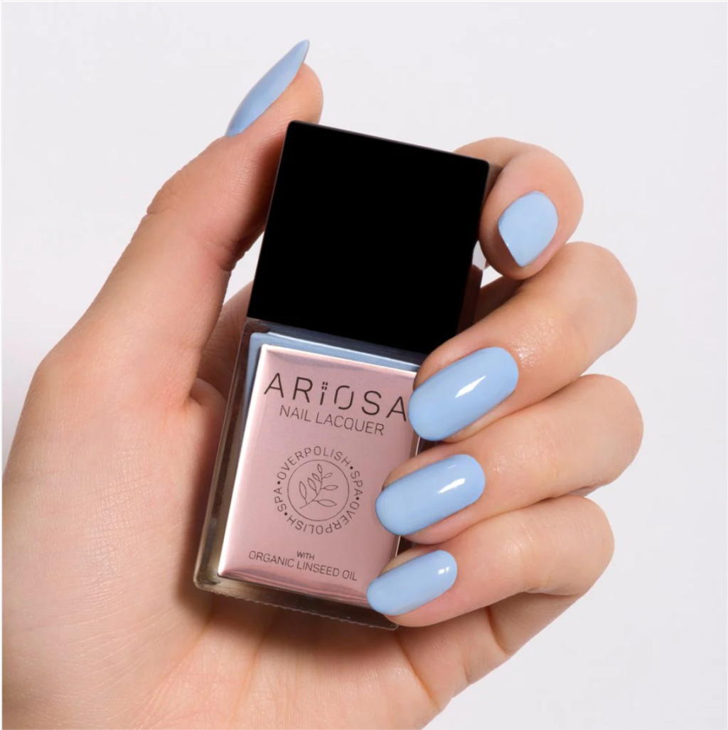 Ariosa nail laquer - blue01 15ml - ultra opaque nail polish blue line