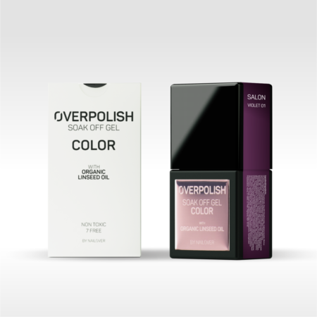 Sistema solubile overpolish soak off gel color - violet tones
