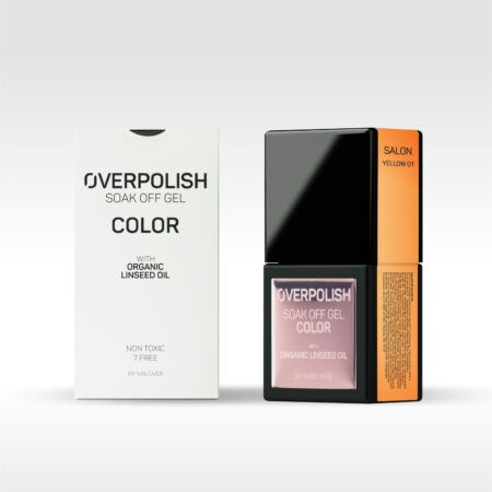 Sistema solubile overpolish soak off gel color - yellow tones with organic linseed oil