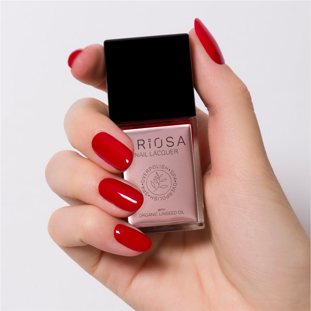 Ariosa nail lacquer - red01 15ml - ultra opaque nail polish red line