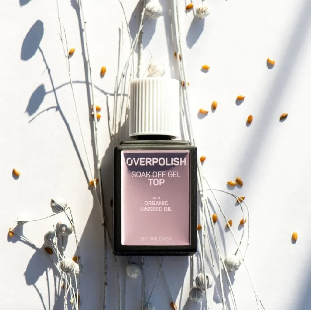 Semi-permanent top coat with lindseed oil - overpolish