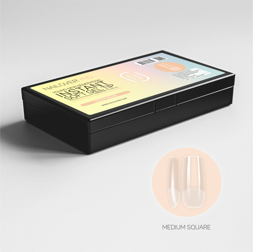 Medium Square Soft Nail Tip Full Matt